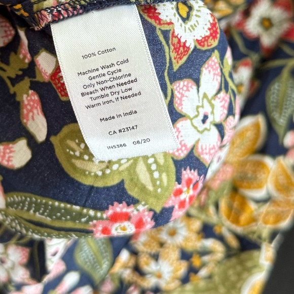 Talbots Women’s XL Feminine Pintuck Popover Top Blouse Garden Floral Cottagecore - Picture 8 of 8